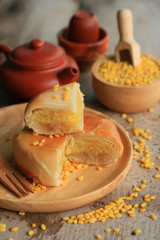 Festival moon cake with soybeans