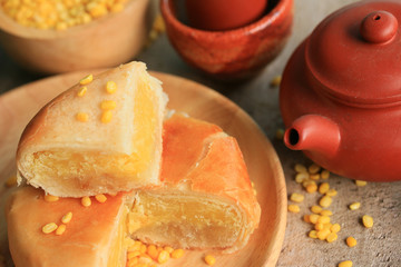 Festival moon cake with soybeans