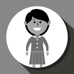 People cartoon gray and white