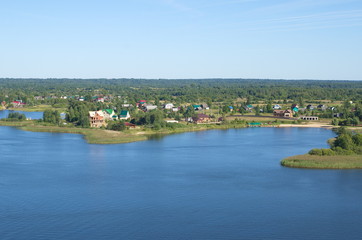Top view of lake Seliger, Tver region