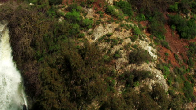 Royalty Free Stock Video Footage of Tahana Waterfall and surroundings shot in Israel at 4k with Red.