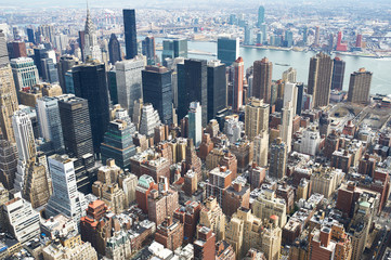 Cityscape view of Manhattan