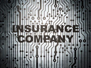 Insurance concept: circuit board with Insurance Company