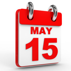15 may calendar on white background.