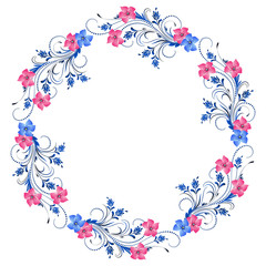 Fototapeta na wymiar Decorative floral frame