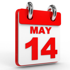 14 may calendar on white background.