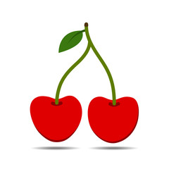Cherry isolated on white background