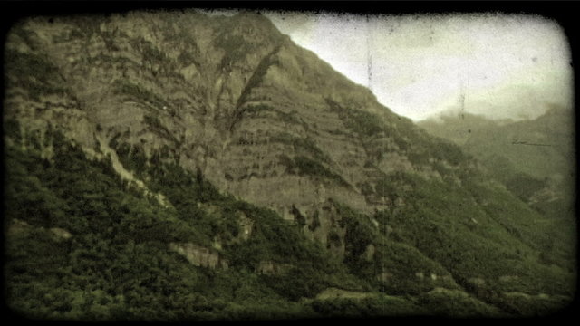 Green valleys 1. Vintage stylized video clip.