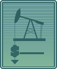 Oil pump and dollar icons. Energy industry relative