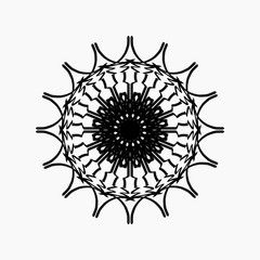 Black and white ethnic patterns. Geometric and aztec decor eleme