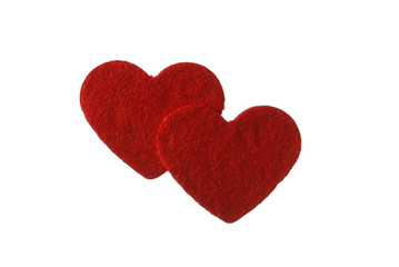 two red hearts