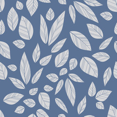 blue seamless leaves