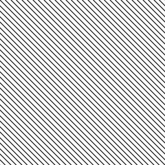 Diagonal stripe seamless pattern. Geometric classic black and white thin line background.