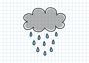 Weather drawing on squared paper