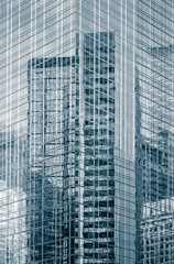 Fototapeta premium Close - up High rise modern building pattern and background