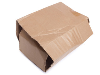 Empty cardboard box on a white background