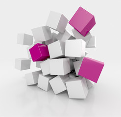 Obraz premium Odmiana kostek. Abstrakcyjne tło