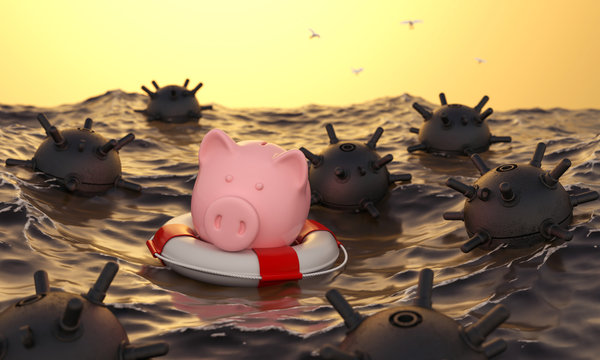 Sparschwein Ersparnisse retten