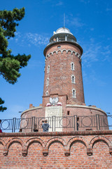 Fototapeta na wymiar Latarnia morska w Kołobrzegu, Fort Ujście