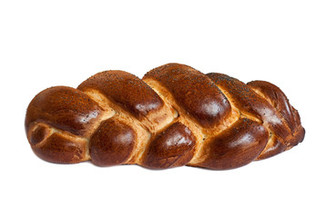 challah isolated on a white background
