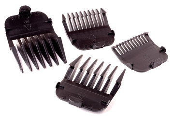 tips for hair clippers isolated on white