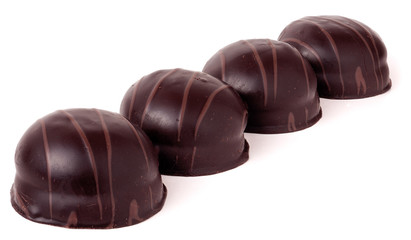 chocolate candy isolated on white