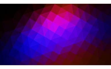 Obraz premium Multicolor dark blue, red polygonal design illustration, which consist of triangles and gradient in origami style.