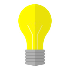 incandescent lamp in flat style