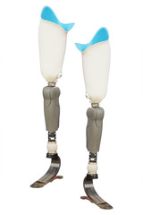 artificial limb under the white background