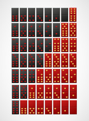 Two sets of dominoes for your design. Valentine's Day