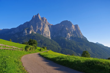 Schlern - mountain Schlern in Dolomites
