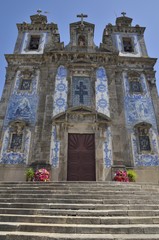 Fototapeta na wymiar Tile facade Church, Porto, Portugal