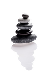 Balance Stone. Balance stone with drop shadow isolated on white background.