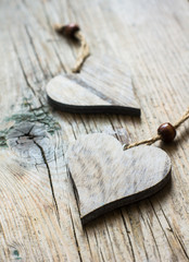 Rustic wooden holiday decorations