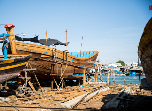 Schiffswerft in Phan Thiet Vietnam