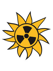 radioactive atomic bomb radiation rays uranium sun sign shine symbol verstrahlt