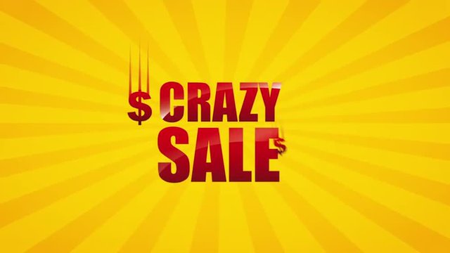 Crazy sale design, Video Animation 
