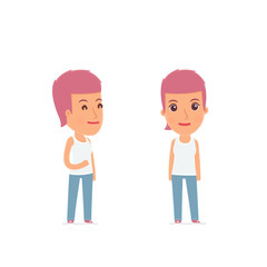 Happy Character Blogger Girl standing in relaxed pose