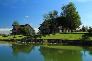 Cottages at pond