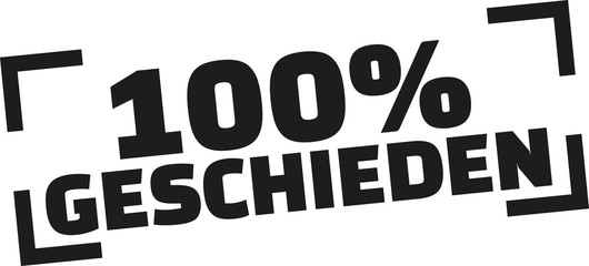 100% divorced german stamp style