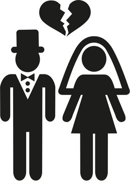 Divorced couple icon