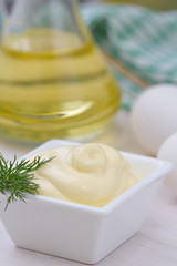 Mayonnaise with ingredients