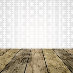 Empty room with wall and wooden floor. Illustration background