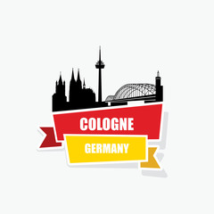 Fototapeta premium Cologne ribbon banner 