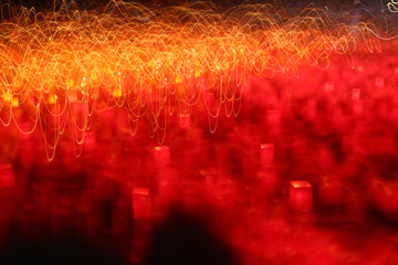 festive lights fiery background