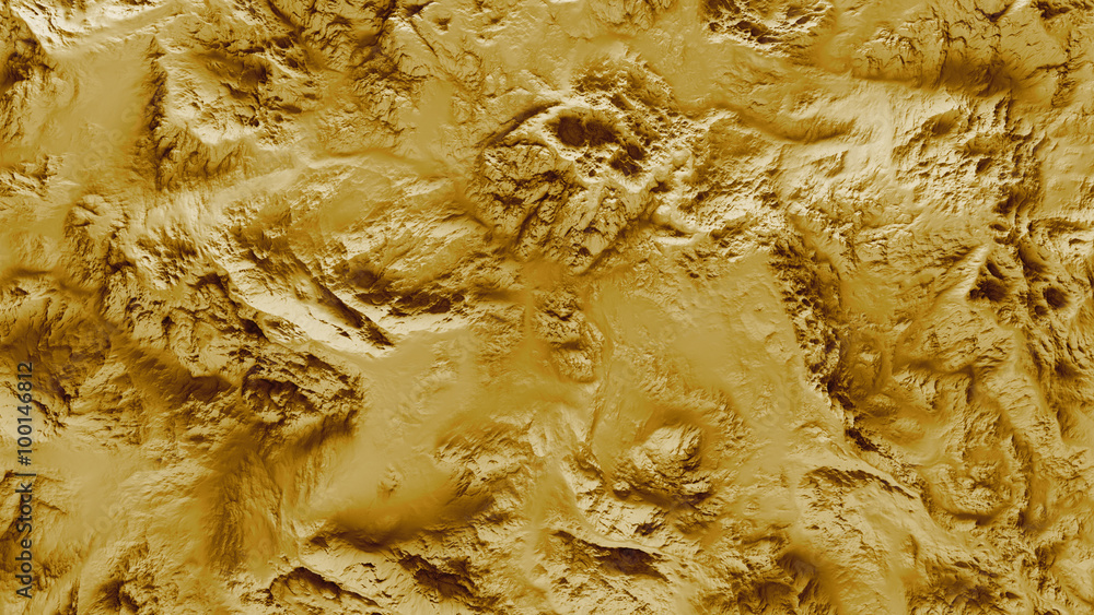 Poster 3d render of abstract planet surface with high detailed relief made with displacement noise