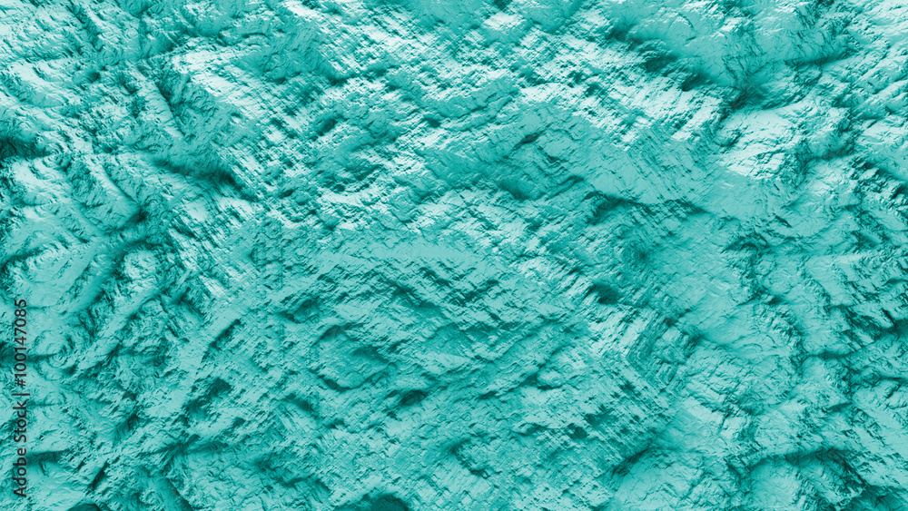 Aufkleber 3d render of abstract planet surface with high detailed relief made with displacement noise