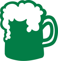 Green beer mug