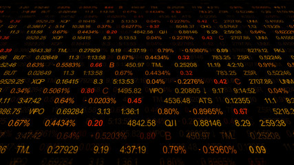 finance or stock market background with digits, arrows and percents 