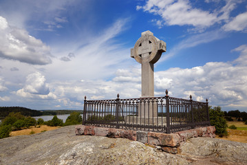 Ansgarsmonumentetpå Björkö i Mälaren.